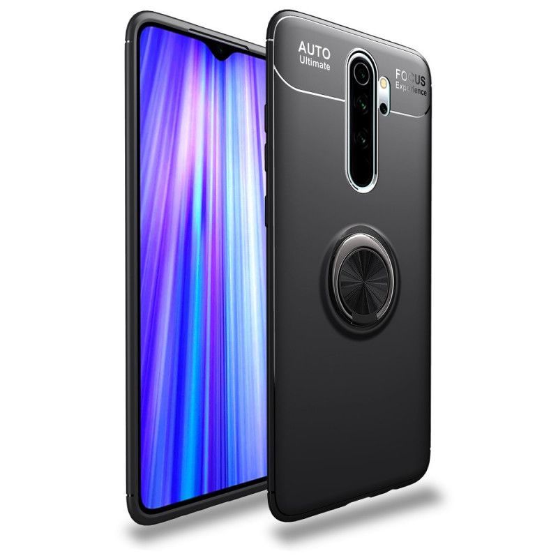 Κάλυμμα Xiaomi Redmi Note 8 Pro Μαύρο Περιστρεφόμενος Δακτύλιος σιλικόνης