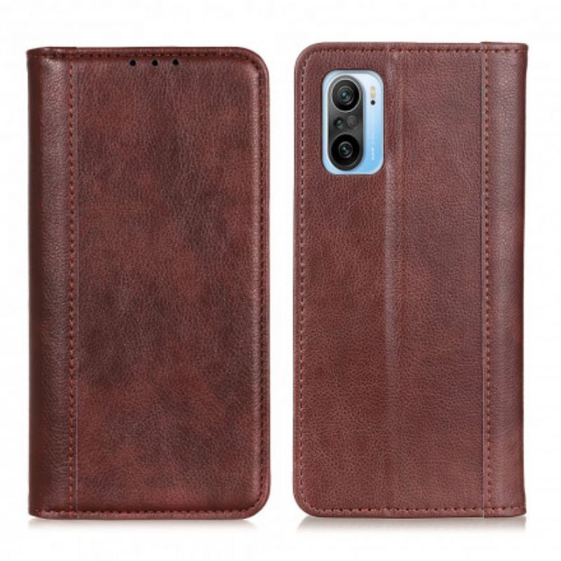 Πτυσσόμενο Κάλυμμα Poco F3 / Xiaomi Mi 11I 5G Split Lychee Leather Elegance