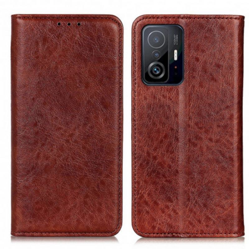 Πτυσσόμενο Κάλυμμα Xiaomi 11T / 11T Pro Split Leather Texture