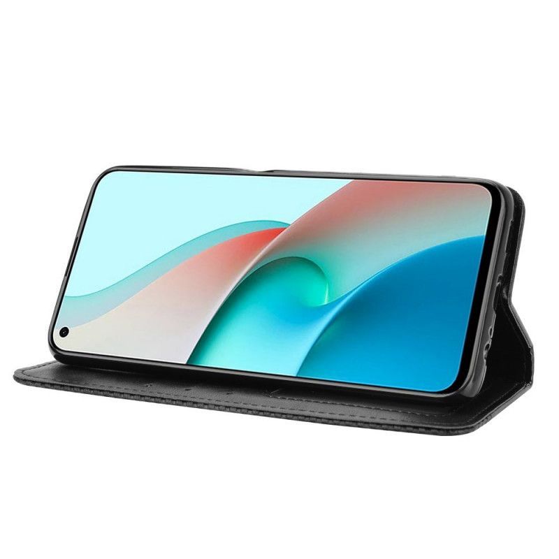 Πτυσσόμενο Κάλυμμα Xiaomi Redmi Note 9 5G / Redmi Note 9T 5G Στυλιζαρισμένο Δερμάτινο Εφέ