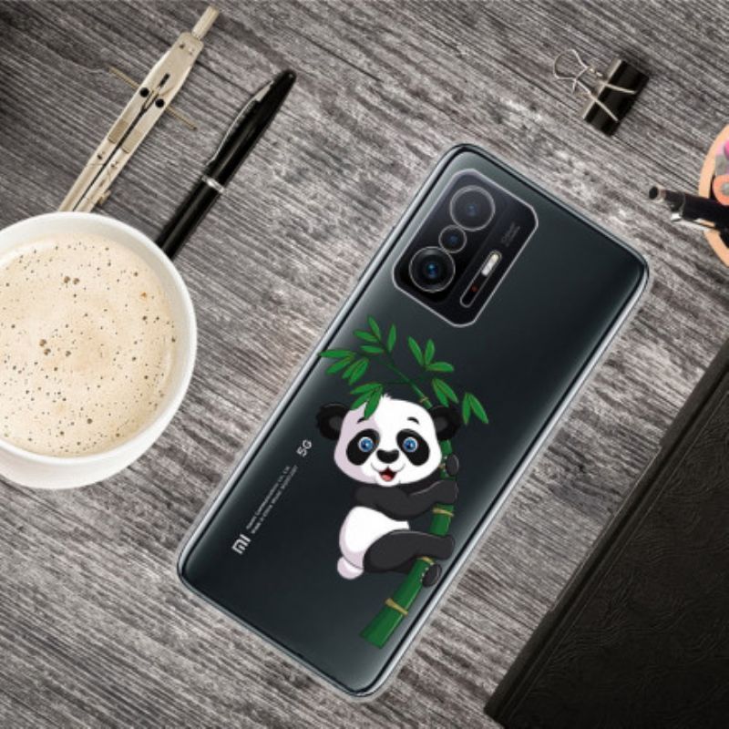 Θήκη Xiaomi 11T / 11T Pro Διαφανές Panda Σε Μπαμπού