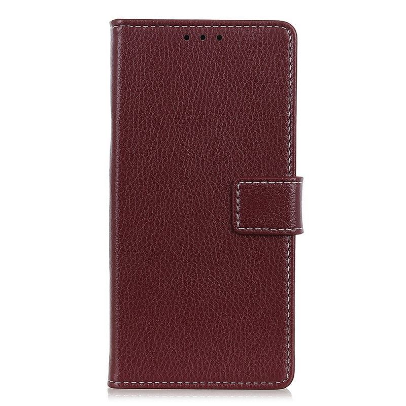 Xiaomi Redmi Note 9 Pro Cover Leather Effect Litchi Stitching