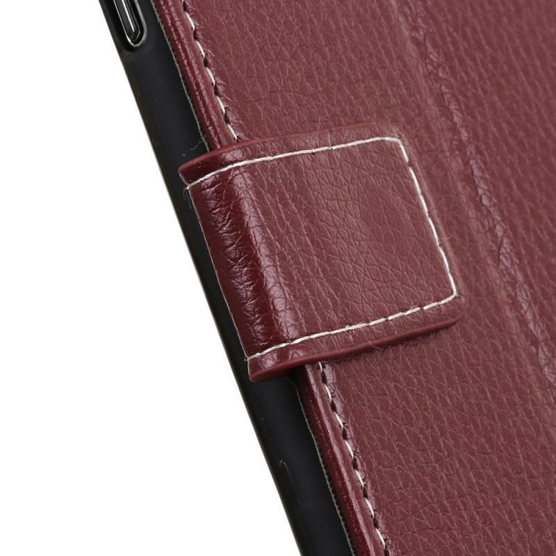 Xiaomi Redmi Note 9 Pro Cover Leather Effect Litchi Stitching