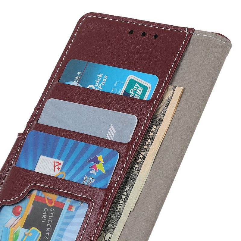 Xiaomi Redmi Note 9 Pro Cover Leather Effect Litchi Stitching