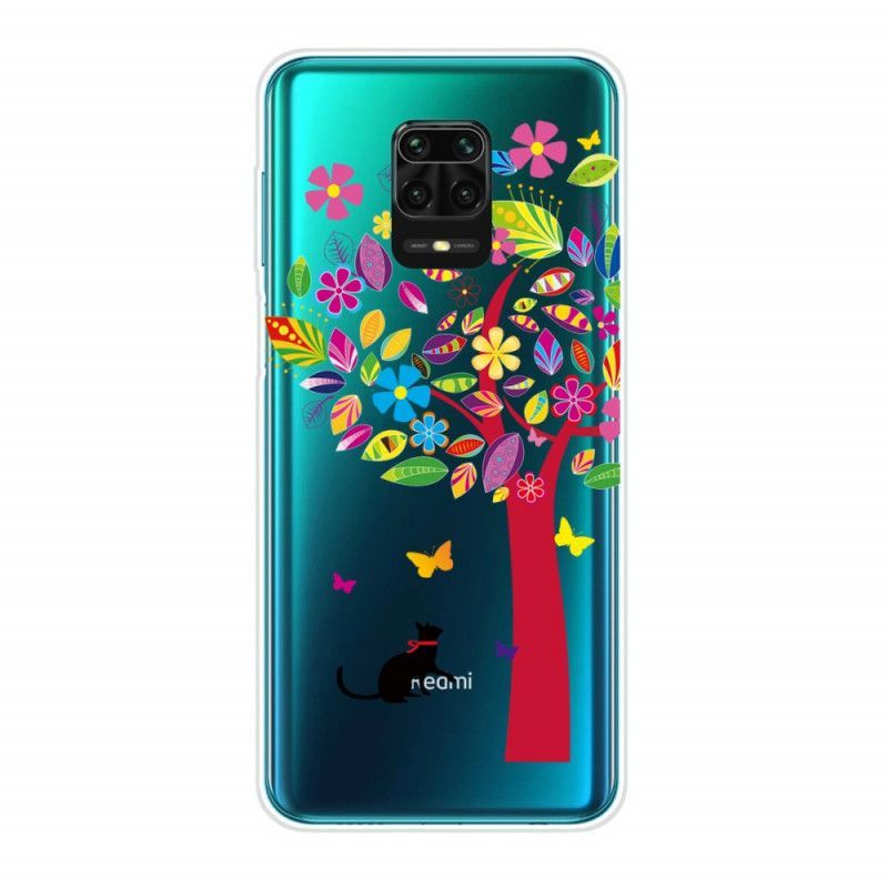 Xiaomi Redmi Note 9S / Redmi Note 9 Pro Case Cat Under The Colorful Tree