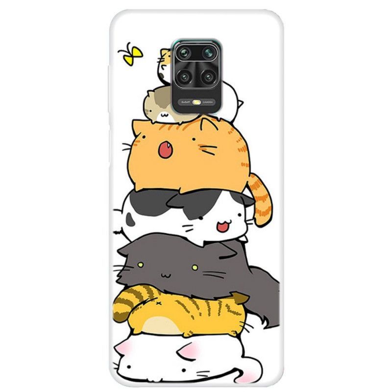 Xiaomi Redmi Note 9S / Redmi Note 9 Pro Case Pile Of Cartoon Cats