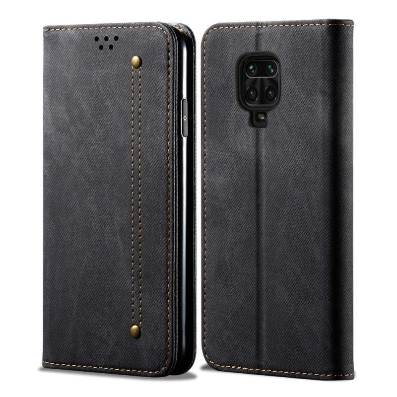 Xiaomi Redmi Note 9S / Redmi Note 9 Pro Flip Cover Τζιν Πανί